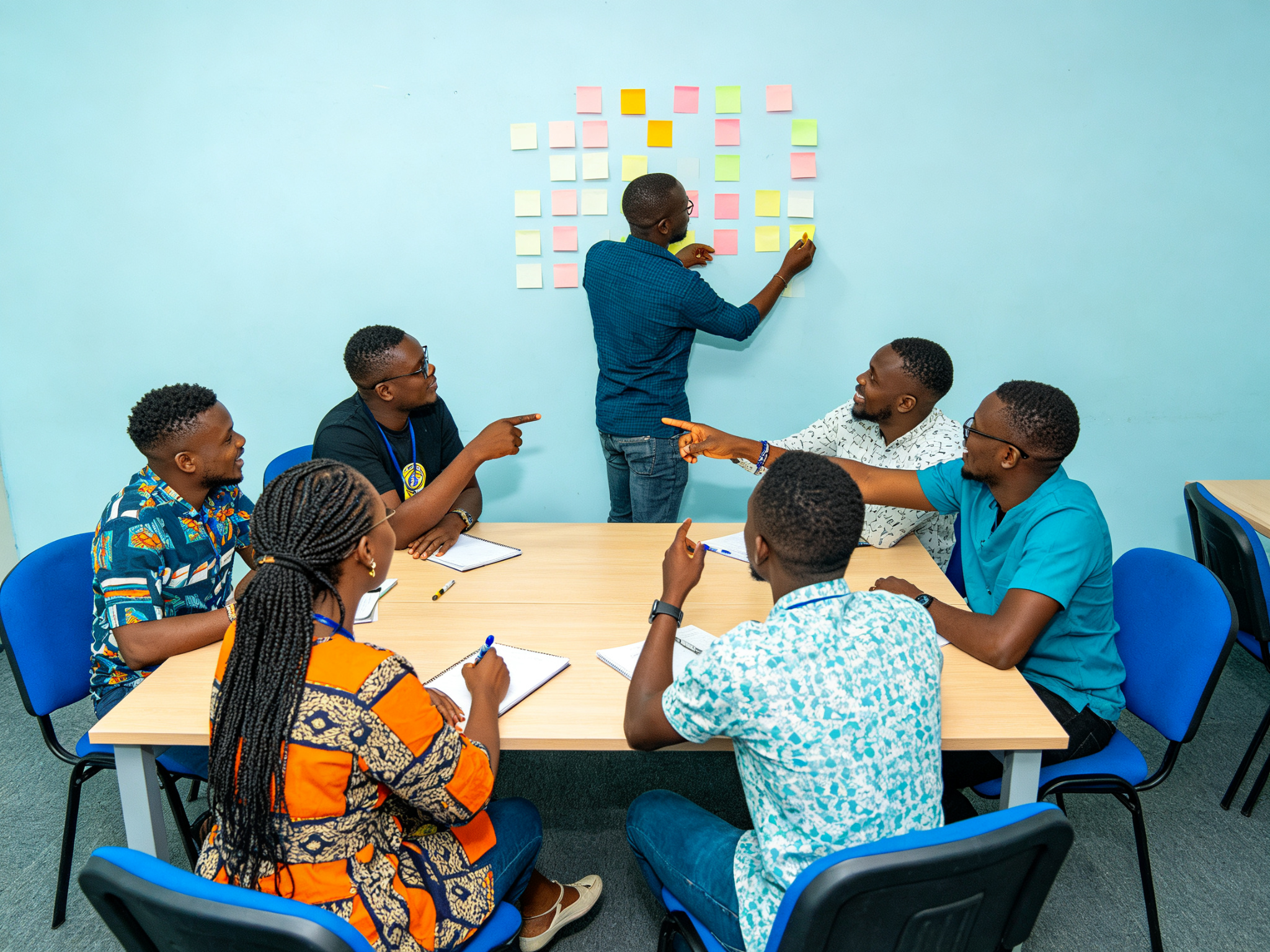 Participants collaborating during a capacity-building workshop
